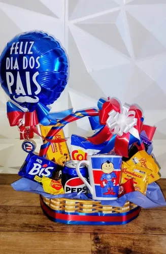 Cesta dia dos pais tricolor