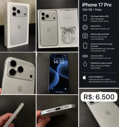 Iphone 17 Pro 256gb Prata