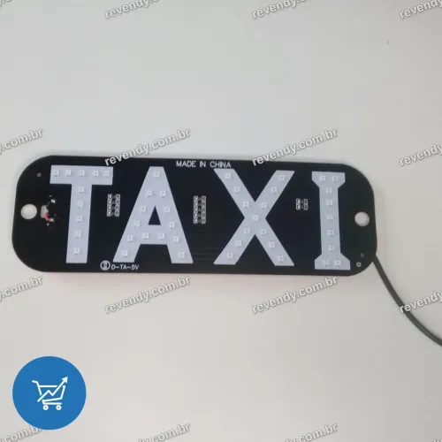 Placa led para carro Táxi - entrega rápida