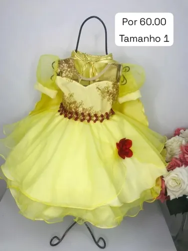 Vestido bela fera luxo