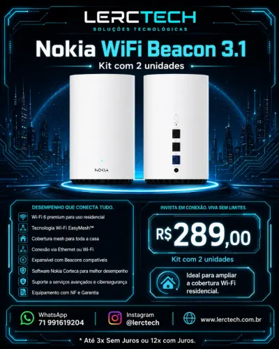 Roteador/AccessPoint Nokia Beacon 3.1 WiFi6 Mesh