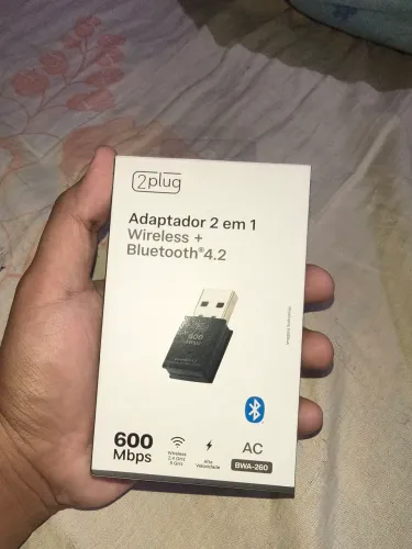 Adaptador 2 em 1 Wireless + Bluetooth 4.2