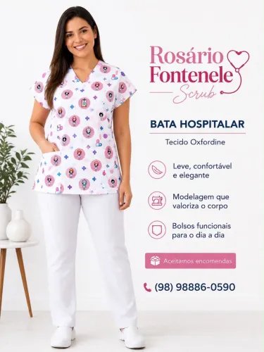 Scrub e bata personalizada 
