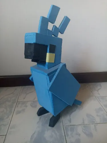 Papagaio Minecraft azul