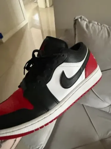Tenis Nike Air Jordan 1 Low Bred Toe 2.0