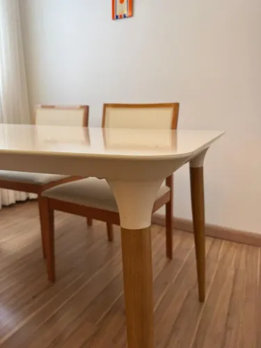 Mesa de jantar pé palito 6 lugares
