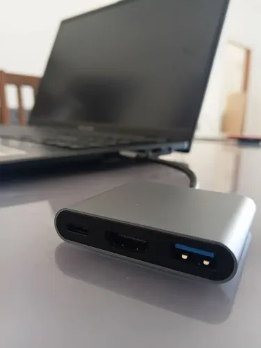 Hub USB Tipo C 3 Portas (com HDMI 4K) - FRETE GRÁTIS