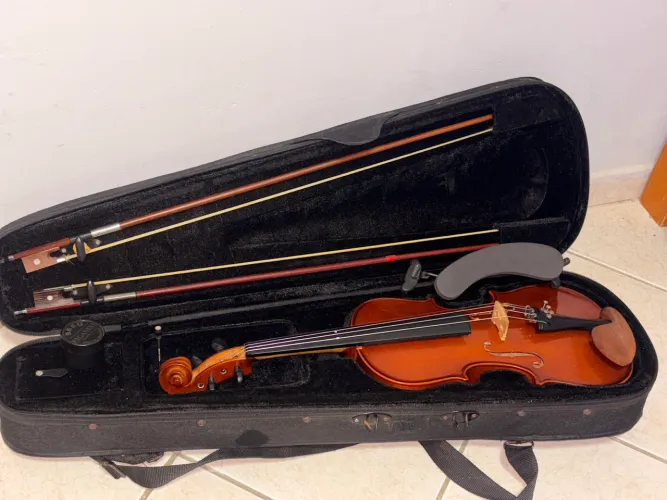 Violino 4/4 Spalla completo + 2 arcos + estojo + ombreira