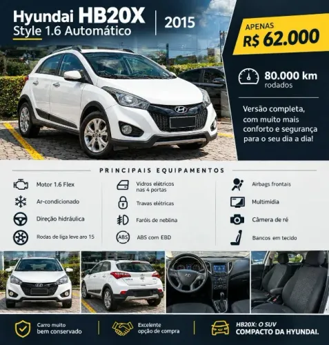Hyundai HB20X Style 1.6 Flex 16V Aut. 2015