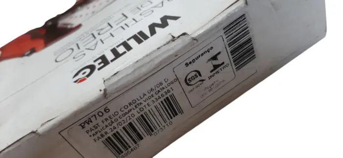 Pastilha De Freio Dianteira Toyota Corolla 2006 2007 A 2008