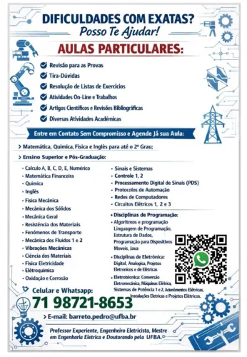 Aulas Particulares de Exatas 