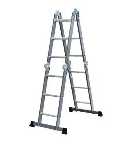 Escada multifuncional em aço e aluminio