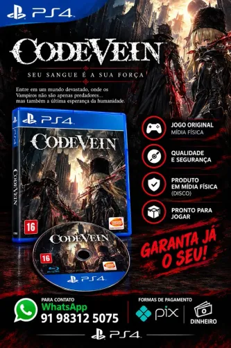 Jogo Code Vein Mídia Física PS4 - Em Perfeito Estado (Compatível c/ PS5)