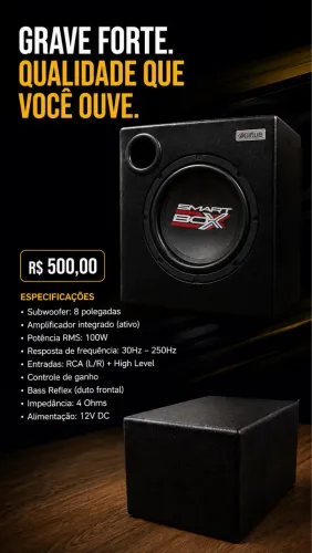 CAIXA DE SOM / SUBWOOFER ATIVO SMART BOX