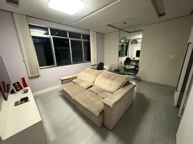 Sofá retrátil 3 lugares cinza