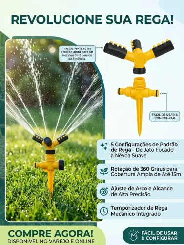 Aspersor  de água rotação 360°
