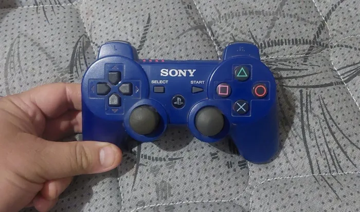 Controle para PlayStation 3 Azul Metálico original.