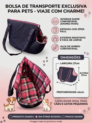 Bolsa Transporte Cachorro e Gato