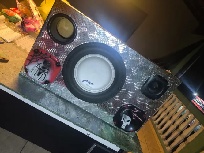 Caixa 4 vias subwoofer falcon bobina dupla 400 rms