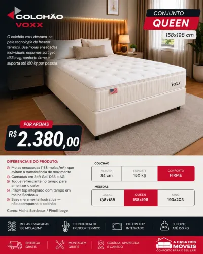 Conjunto Cama Queen Voxx