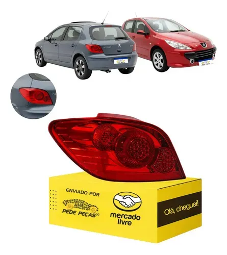 Lanterna Traseira Peugeot 307 Hatch 2007 08 09 10 11 2012 Le Esquerdo/motorista