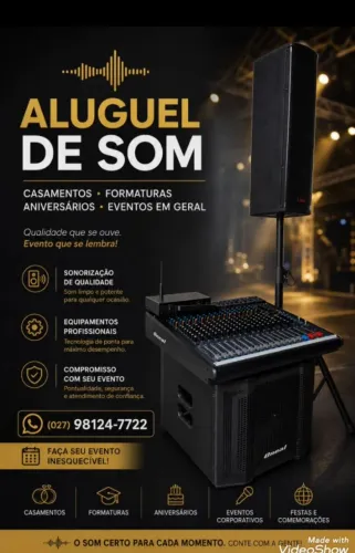 Aluguel de som./ Casamento formatura aniversário
