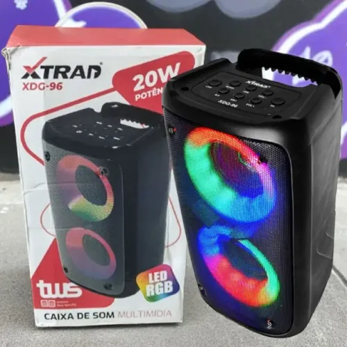 Caixa de Som  Led Rgb Usb,Bluetooth e Sd