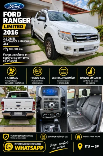 Ford Ranger Limited 3.2 20V 4X4 CD Aut. Dies. 2016