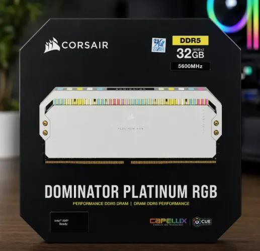 Memória Corsair Dominator Platinum RGB 32GB (2x16GB) DDR5 6200 MHz