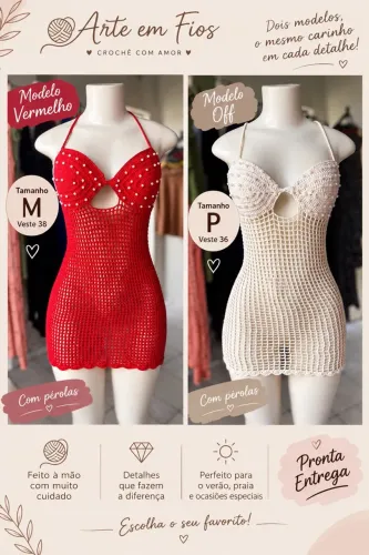 Vestido de crochê 