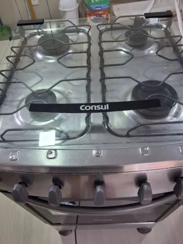 Vendo fogão Consul 4 bocas mesa inox.