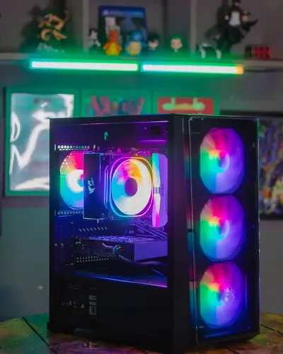 PC Ryzen 5 3500X, RX 6500XT 4GB, 16GB RAM, SSD 480GB, A520, Fonte 400W, 4 Fans