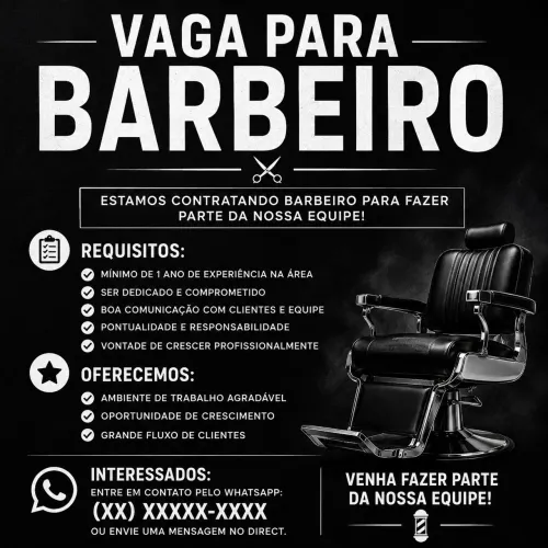 Vaga para barbeiro 