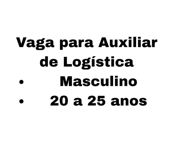 Vaga auxiliar de logística