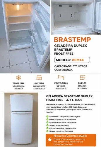 Geladeira Brastemp Duplex Frost Free 375lts