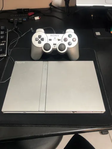 Play station 2 slim com controle original 