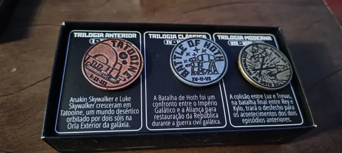 Star Wars moedas colecionáveis