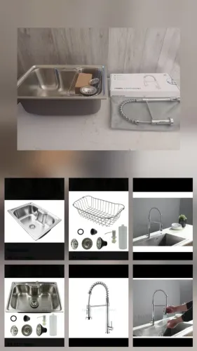 Kit Cuba Gourmet Aço Inox + Torneira Monocomando Extensível Mola - Novo na Caixa