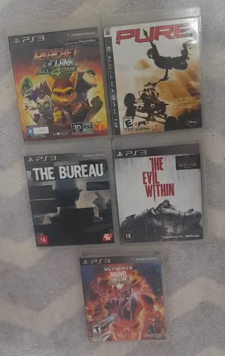 Pure, Ratchet and clank all 4 one, The bureau, the evil within, Ultimate Marvel X capcom