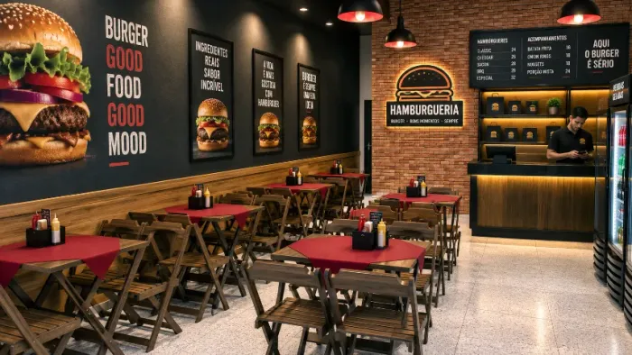 Projetos e montagem de Hamburgueria