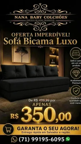 Sofá Bicama Luxo 