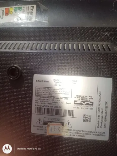 Tv Samsung tela quebrada