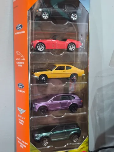 Pack Matchbox 5 Carros - Carros Britânicos (Jaguar, Bentley, Range Rover)
