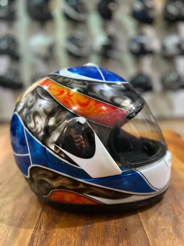 Capacete Para Moto Arai Branco/azul