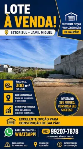 Lote a venda no Setor Sul Jamil Miguel