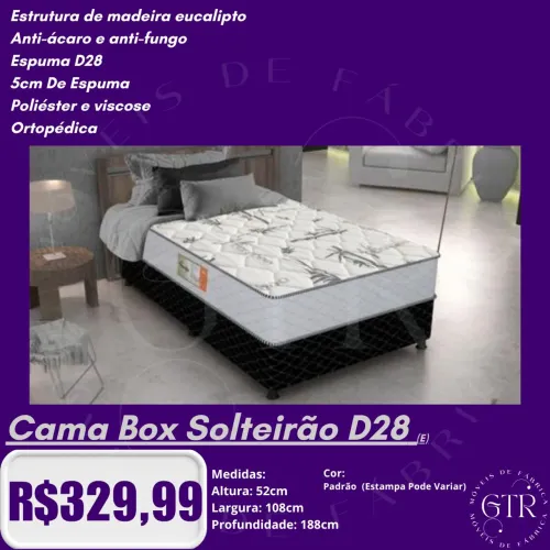 Cama Box Solteirão D28