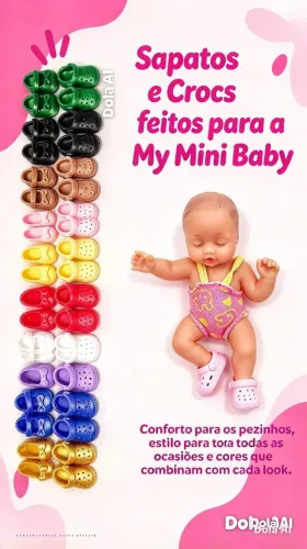 Mini Sapatos Compatível com My Mini Baby