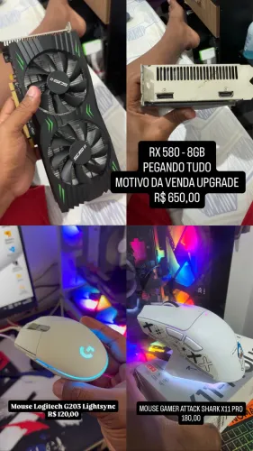 VENDO PLACA DE VÍDEO, MOUSES GAMER
