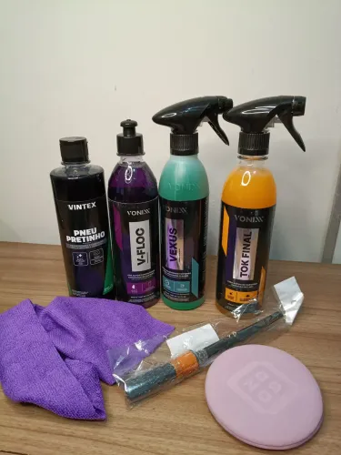 Kit lavagem automotiva Vonix Sintra tok final Vfloc pneu pretinho