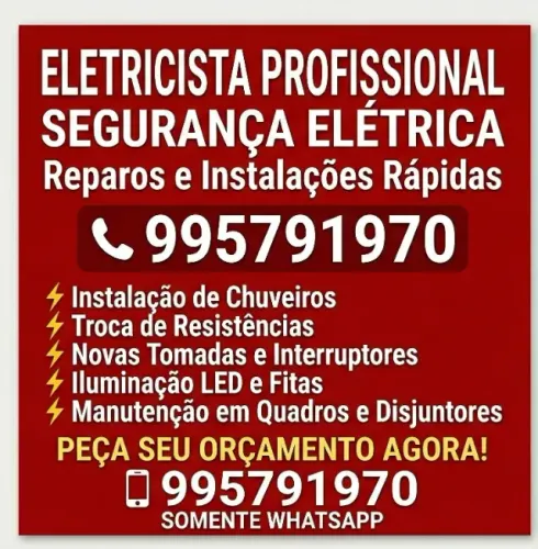 ELÉTRICISTA : INSTALAÇÕES E REPAROS EM GERAL